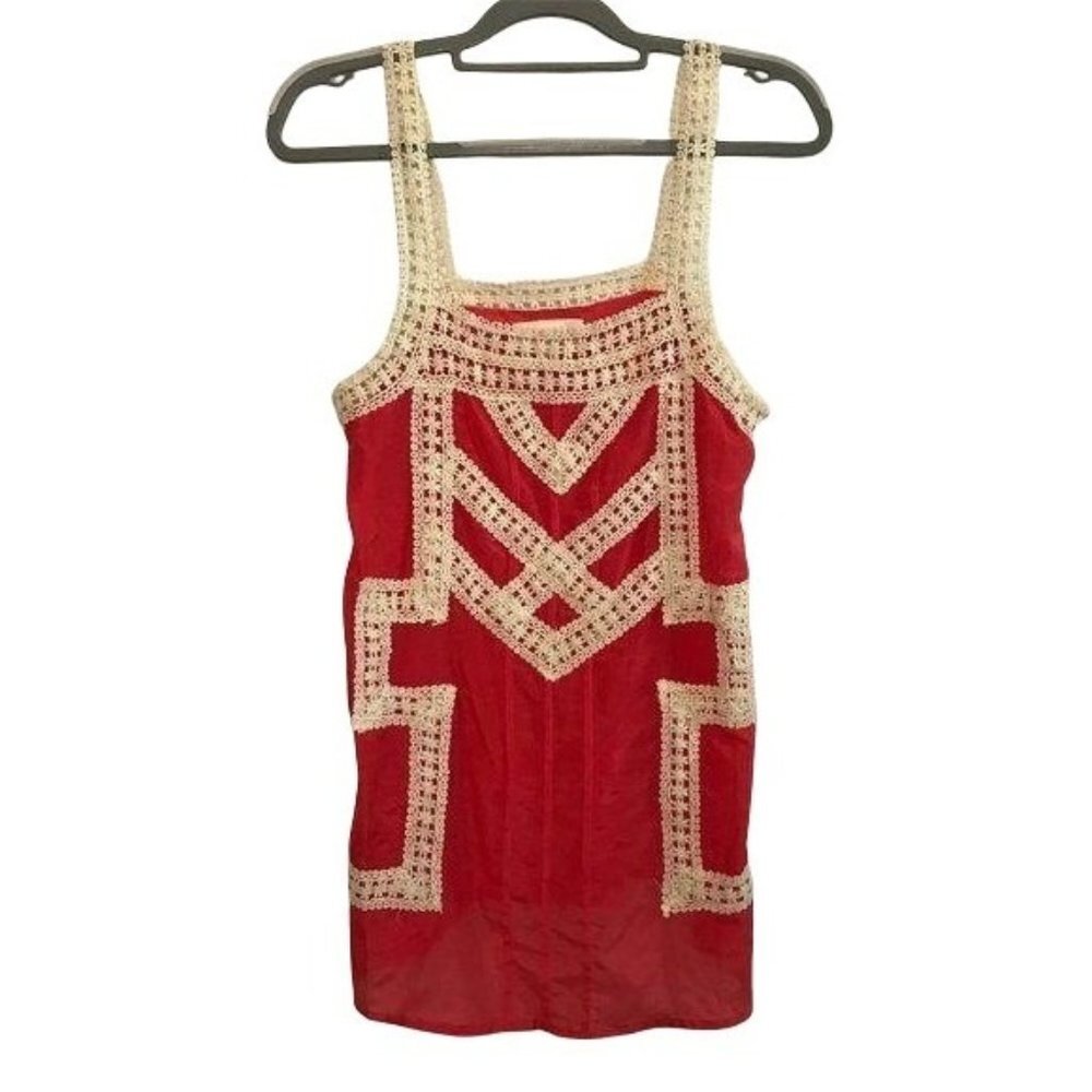 Alythea Women's‎ Salmon Pink Ivory Knitting Tank Top Blouse